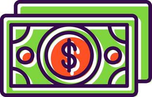 Money filled Design Icon vector