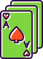 Card Game filled Design Icon vector