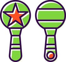 maracas lleno diseño icono vector