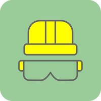 Foreman Gear Filled Yellow Icon vector