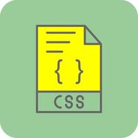CSS Filled Yellow Icon vector