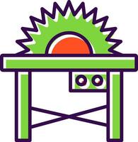 Table Saw filled Design Icon vector