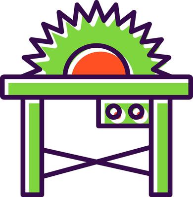 Table Saw filled Design Icon