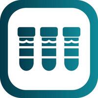 Test Tube Glyph Gradient Corner Icon vector