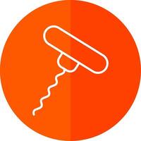 Corkscrew Line Red Circle Icon vector