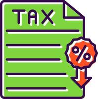 Tax filled Design Icon vector