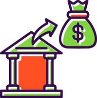 Bank filled Design Icon vector