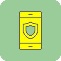 Security Glyph Gradient Corner Icon vector