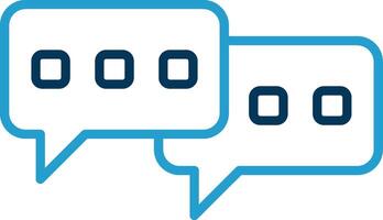 Chat Line Blue Two Color Icon vector