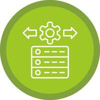 Data Management Line Multi Circle Icon vector