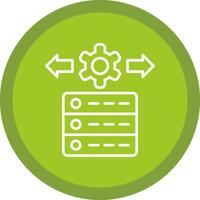 Data Management Line Multi Circle Icon vector