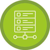 Database Line Multi Circle Icon vector