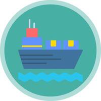 Shipping Flat Multi Circle Icon vector