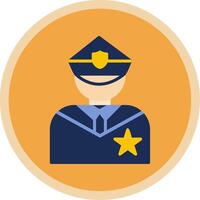 Police Flat Multi Circle Icon vector