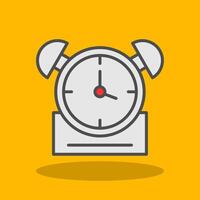 Clock Filled Shadow Icon vector