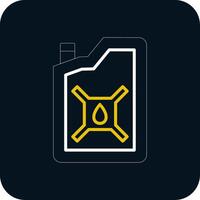 Petrol Can Line Red Circle Icon vector