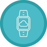 Cloud Connection Line Multi Circle Icon vector