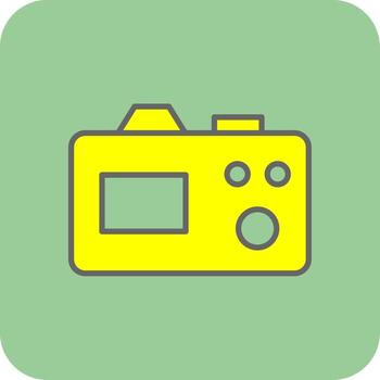 Camera Glyph Gradient Corner Icon vector