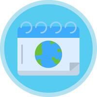 Earth Day Flat Multi Circle Icon vector