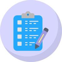 Writing Flat Bubble Icon vector