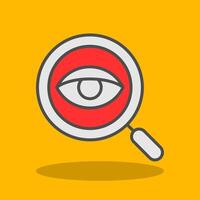 Eye Filled Shadow Icon vector