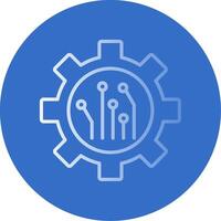 Mining Technology Flat Bubble Icon vector