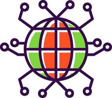 Global Networking filled Design Icon vector