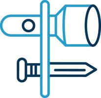 Torch Line Blue Two Color Icon vector