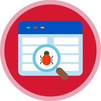 Bug Problem Flat Multi Circle Icon vector