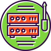 Tech Support filled Design Icon vector