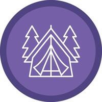 Tent Line Multi Circle Icon vector