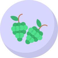 uvas plano burbuja icono vector