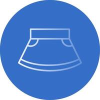 Skirt Flat Bubble Icon vector