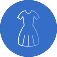 Dress Flat Bubble Icon vector