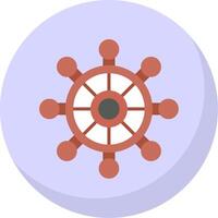 Boat Steering Flat Bubble Icon vector