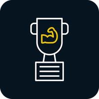 Trophy Line Red Circle Icon vector