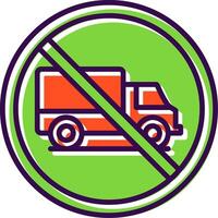 No Heavy Vehicle filled Design Icon vector