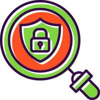 Magnifying Glass filled Design Icon vector