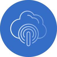 nube plano burbuja icono vector