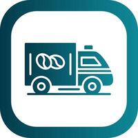 Coffee Truck Glyph Gradient Corner Icon vector