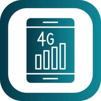 4g Glyph Gradient Corner Icon vector