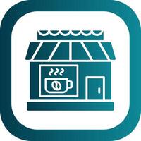 Cafe Glyph Gradient Corner Icon vector