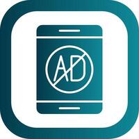 Ad Blocker Glyph Gradient Corner Icon vector