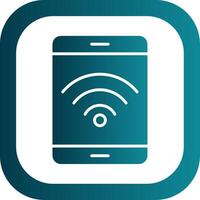 Wifi Glyph Gradient Corner Icon vector