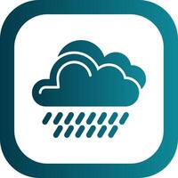 Rain Glyph Gradient Corner Icon vector