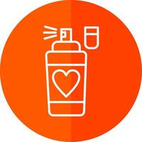 Perfume Line Red Circle Icon vector
