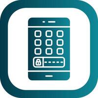 Mobile Glyph Gradient Corner Icon vector
