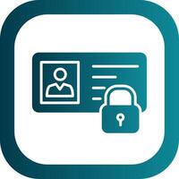 Identity Glyph Gradient Corner Icon vector