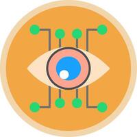 Eye Recognition Flat Multi Circle Icon vector