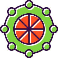 Link Wheel filled Design Icon vector